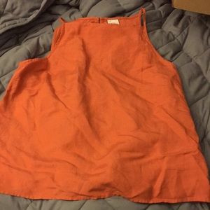orange tank top
